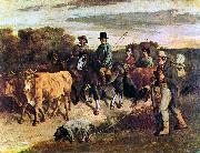 Bauern von Flagey bei der Ruckkehr vom Markt Gustave Courbet